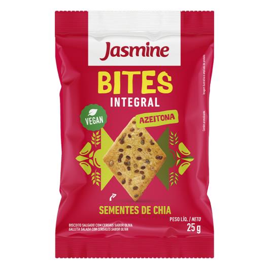 Biscoito Integral Azeitona Jasmine Bites Pacote 25g - Imagem em destaque