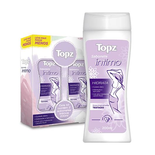 Kit 2 sabonetes líquido íntimo Hidrata Topz 200ml cada - Imagem em destaque