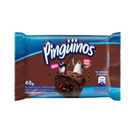 Bolo de Chocolate com recheio de chocolate Pinguinos 40g - Imagem em destaque