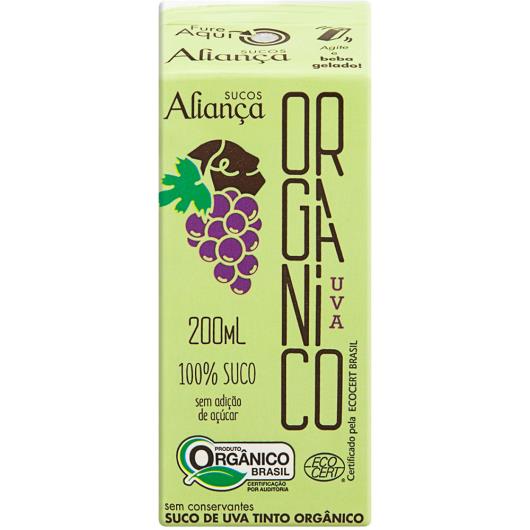 Suco Orgânico Uva Tinto Aliança Caixa 200ml - Imagem em destaque