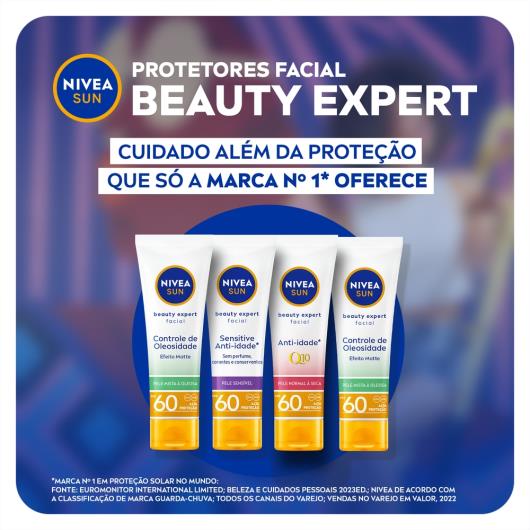 Protetor Solar Facial Controle de Oleosidade FPS 60 Nivea Sun Beauty Expert Caixa 50g - Imagem em destaque