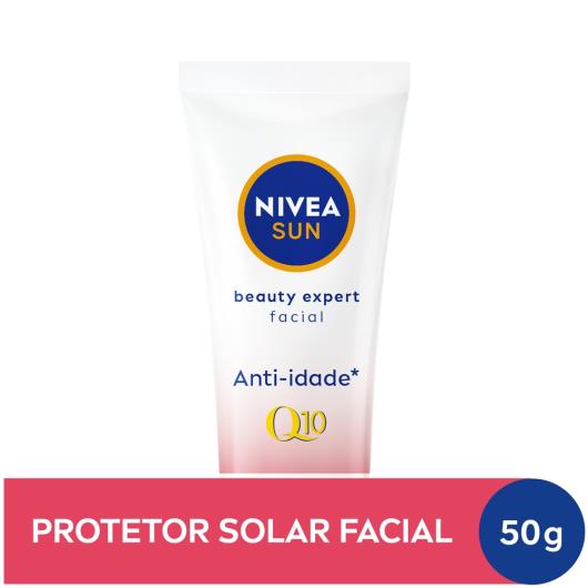 Protetor Solar Facial Anti-Idade FPS 60 Nivea Q10 Sun Beauty Expert Caixa 50g - Imagem em destaque
