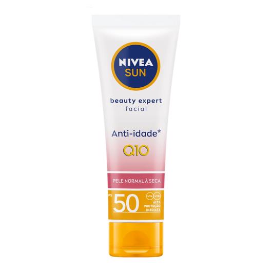 Protetor Solar Facial Anti-Idade FPS 60 Nivea Q10 Sun Beauty Expert Caixa 50g - Imagem em destaque