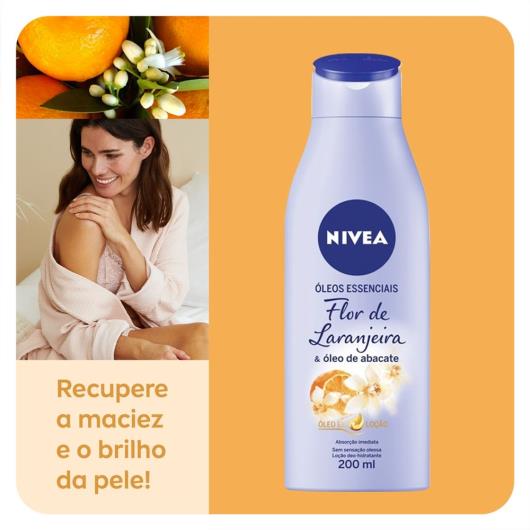 NIVEA Óleos Essenciais Flor de Laranjeira e Óleo de Abacate Maciez e Brilho 200ml - Imagem em destaque