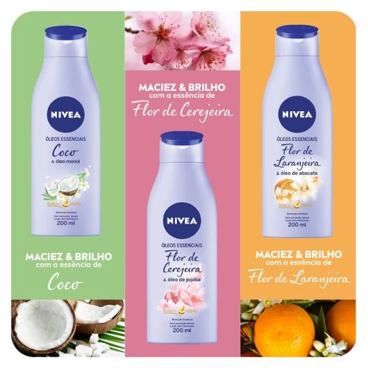 NIVEA Óleos Essenciais Flor de Laranjeira e Óleo de Abacate Maciez e Brilho 200ml - Imagem em destaque