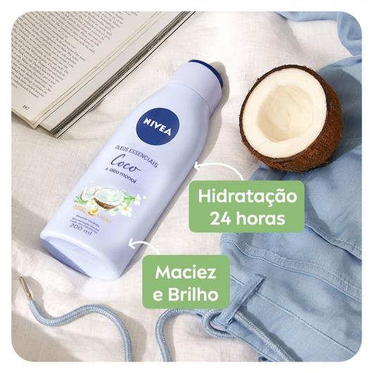 NIVEA Loção Hidratante Óleos Essenciais Coco & Óleo Monoi 200ml - Imagem em destaque