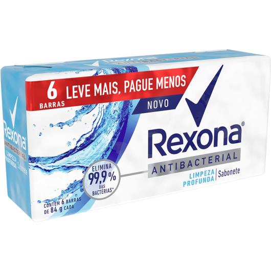 Sabonete em barra antibacteriano limpeza profunda leve + pague - Rexona 504g - Imagem em destaque