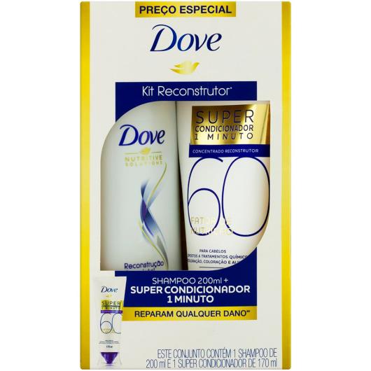 Shampoo 200ml + Super Condicionador 170ml Dove Reconstrução preço especial - Imagem em destaque