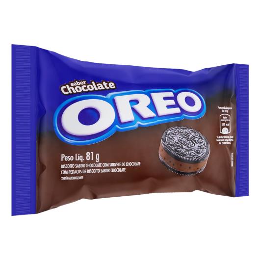 Sorvete Chocolate com Pedaços de Biscoito Cobertura Biscoito Chocolate Oreo Pacote 81g - Imagem em destaque