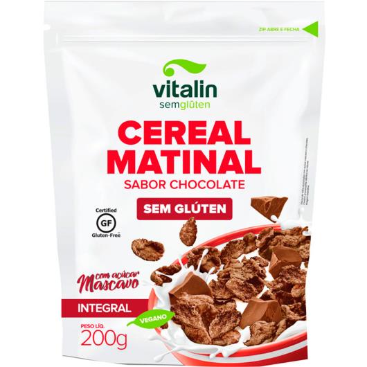 Cereal Matinal sem glúten tradicional chocolate Vitalin 200g - Imagem em destaque