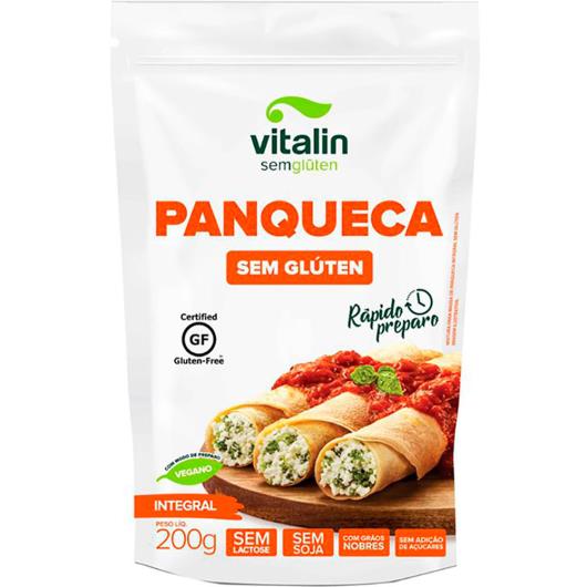 Mistura para Massa Panqueca sem glúten integral Vitalin 200g - Imagem em destaque