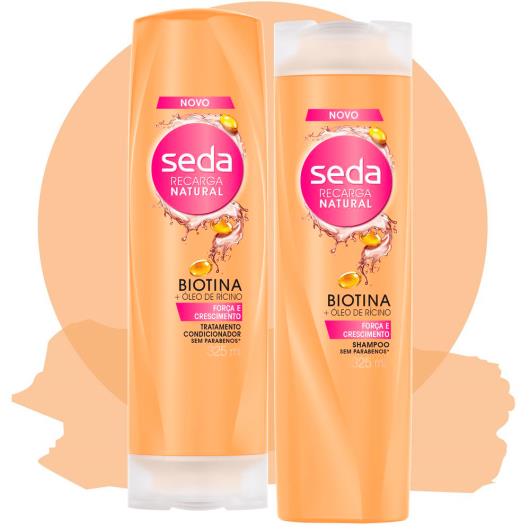 Shampoo biotina força e crescimento Recarga Natural Seda 325ml - Imagem em destaque
