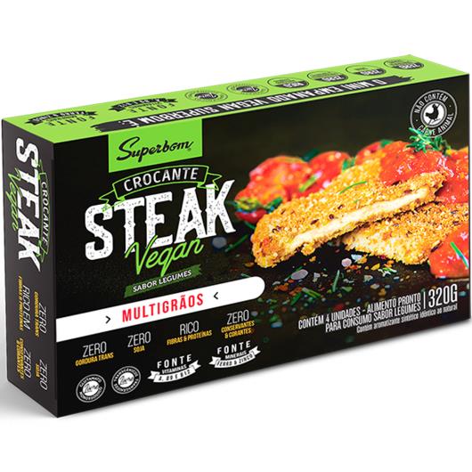 Steak vegan sabor legumes Superbom 320g - Imagem em destaque