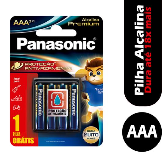Pilha alcalina grátis 1 power AAA Panasonic L4P3 unidade - Imagem em destaque