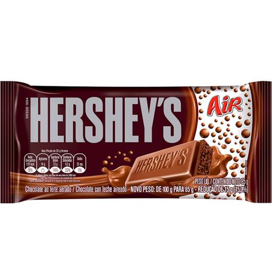 Chocolate ao leite aerado Hershey's 85g - Imagem em destaque