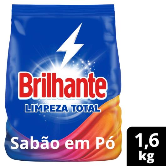 Lava-Roupas Pó Roupas Brancas e Coloridas Brilhante Limpeza Total Pacote 1,6kg - Imagem em destaque