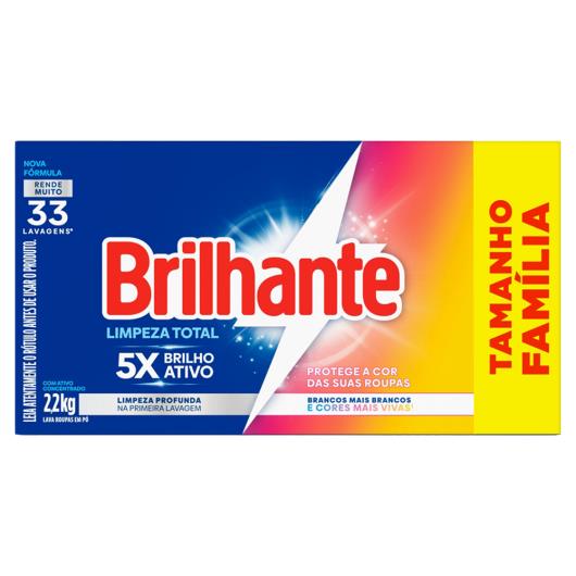 Lava-Roupas em Pó Roupas Brancas e Coloridas Limpeza Total Brilhante Caixa 2,2kg Tamanho Família - Imagem em destaque
