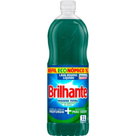 Lava Roupas Líquido Brilhante Higiene Total 1 LT Refil - Imagem em destaque