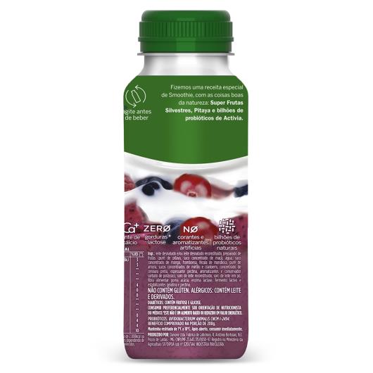 Leite Fermentado Activia Smoothie Pitaya Framboesa Mirtilo e Cranberry 250g - Imagem em destaque