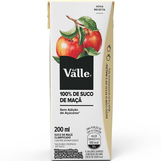 Suco 100% maçã Del Valle tetra pack 200ml - Imagem em destaque