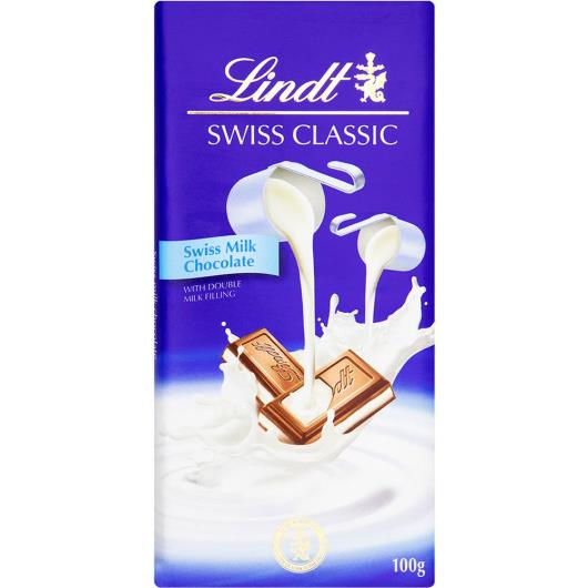 Chocolate classic milk Swiss recheio cremoso leite Lindt 100g - Imagem em destaque