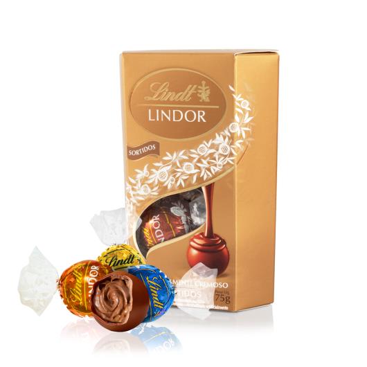 Caixa de Bombons Sortidos Lindt Lindor Cornet 6 unidades 75g - Imagem em destaque