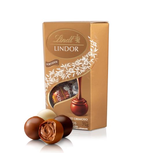 Caixa de Bombons Sortidos Lindt Lindor Cornet 6 unidades 75g - Imagem em destaque