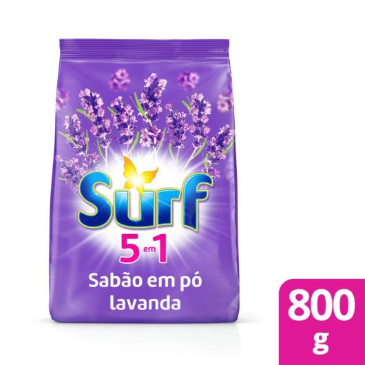 Detergente Lava Roupas em Pó Surf 5 em 1 Lavanda 800g - Imagem em destaque