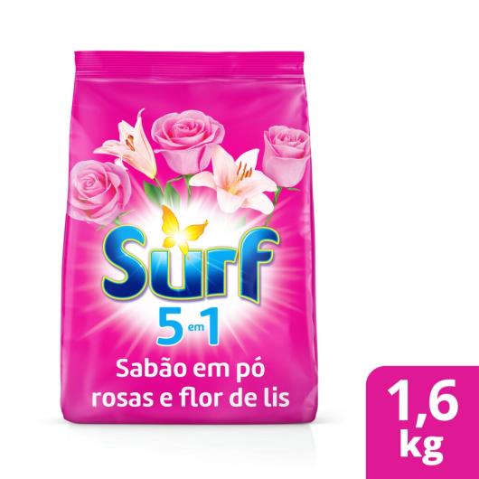 Detergente Lava Roupas em Pó Surf 5 em 1 Rosas e Flor de Lis 1,6kg - Imagem em destaque