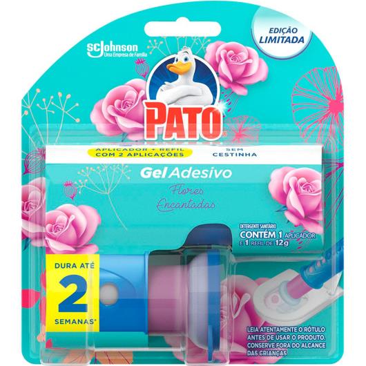 Detergente sanitário gel adesivo flores encantadas Pato aparelho + refil - Imagem em destaque