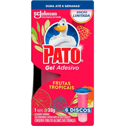 Detergente sanitário gel adesivo frutas tropicais Pato 38g - Imagem em destaque