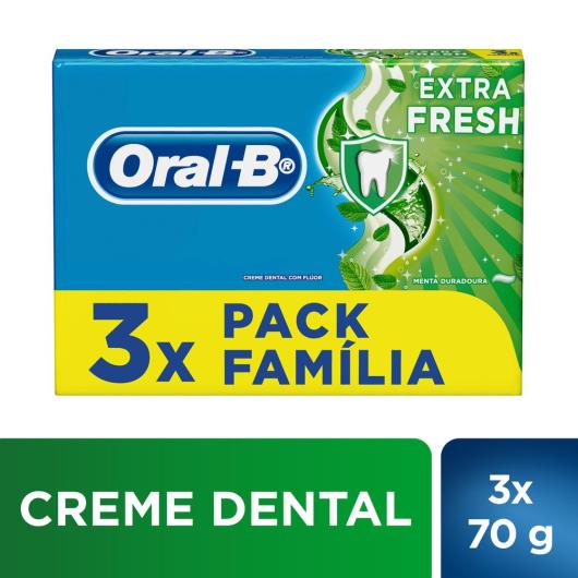 3 Creme Dental Oral-B Escudo Extra Fresh 70g - Imagem em destaque