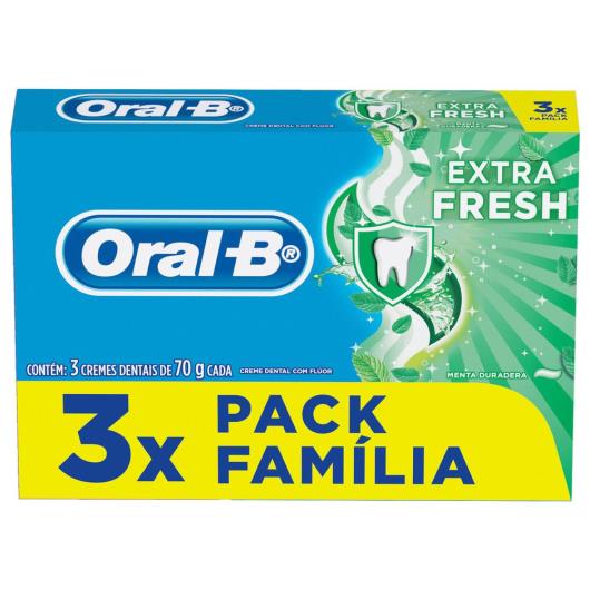 3 Creme Dental Oral-B Escudo Extra Fresh 70g - Imagem em destaque