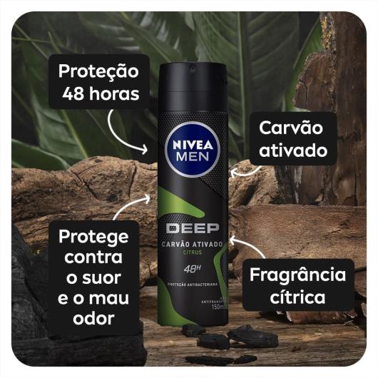 Desodorante aerosol men citrus Deep Nivea 150ml - Imagem em destaque