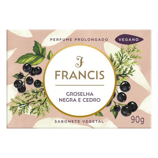 Sabonete Barra Vegetal Groselha Negra e Cedro Francis Caixa 90g - Imagem em destaque