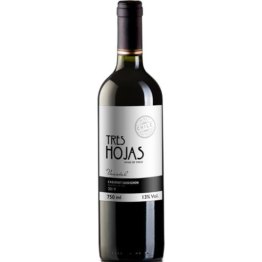 Vinho chileno tinto Tres Hojas Cabernet Sauvignon 750ml - Imagem em destaque