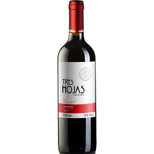 Vinho chileno tinto reserva carménère Tres Hojas 750ml - Imagem em destaque