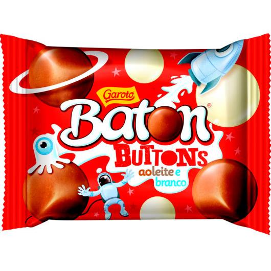 Chocolate ao leite e branco Buttons Baton 32g - Imagem em destaque