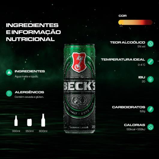Cerveja Becks Puro Malte 350ml Lata - Imagem em destaque