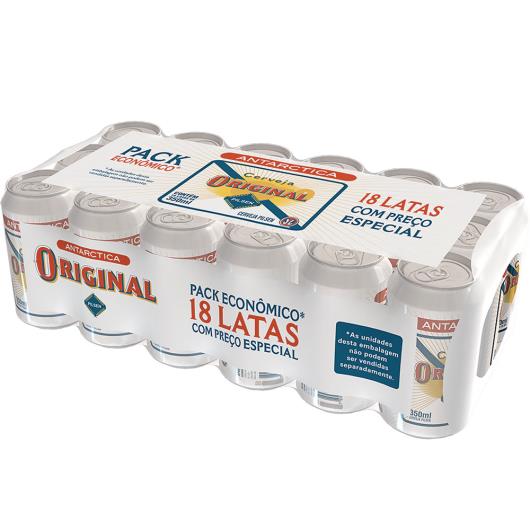 Cerveja original Antarctica 18uns.350ml pack - Imagem em destaque