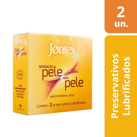 Preservativo Jontex lubrificado sensação pele com pele 2 unidades - Imagem em destaque