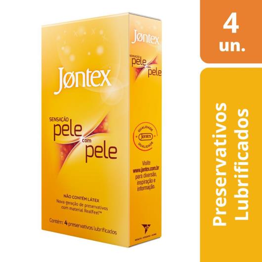 Preservativo Jontex lubrificado sensação pele com pele 4 unidades - Imagem em destaque