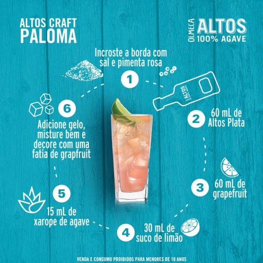 Altos Plata Tequila Mexicana 750ml - Imagem em destaque