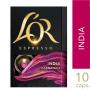 Café em Cápsula Torrado e Moído Espresso Índia L'or Origins Collection Caixa 52g 10 Unidades