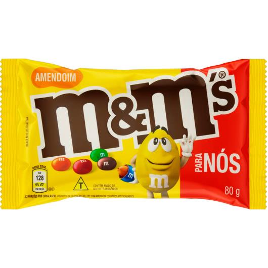 Confeito M&M's ovinhos de amendoim 80g - Imagem em destaque