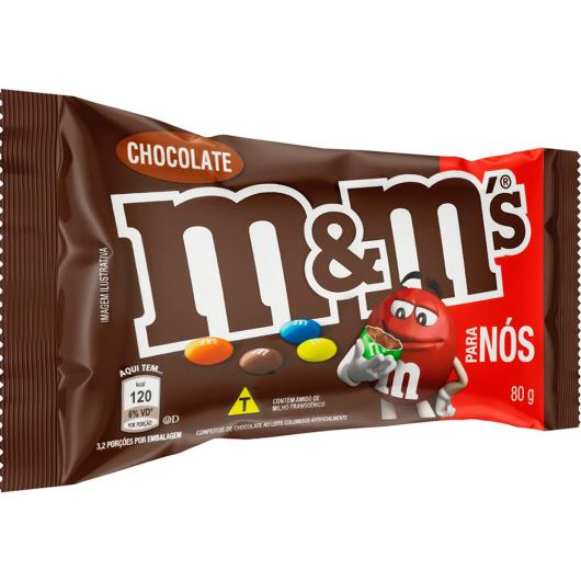 Confeito M&M's chocolate ao leite 80g - Imagem em destaque