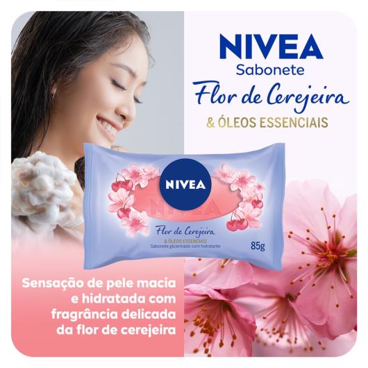 NIVEA Sabonete em Barra Flor de Cerejeira & Óleos Essenciais 85g - Imagem em destaque