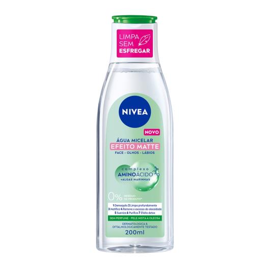 Água Micelar NIVEA Solução de Limpeza 7 em 1 Efeito Matte 200ml - Imagem em destaque