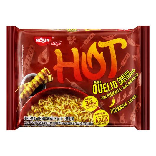 Macarrão Instantâneo Queijo Coalho Grelhado com Pimenta-Calabresa Nissin Miojo Hot Pacote 85g - Imagem em destaque