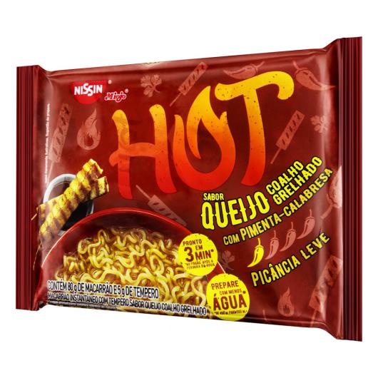 Macarrão Instantâneo Queijo Coalho Grelhado com Pimenta-Calabresa Nissin Miojo Hot Pacote 85g - Imagem em destaque